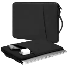 SLIM LAPTOP POUCH WITH TOP HANDLE 11 INCH TO 15.6 INCH - BLACK